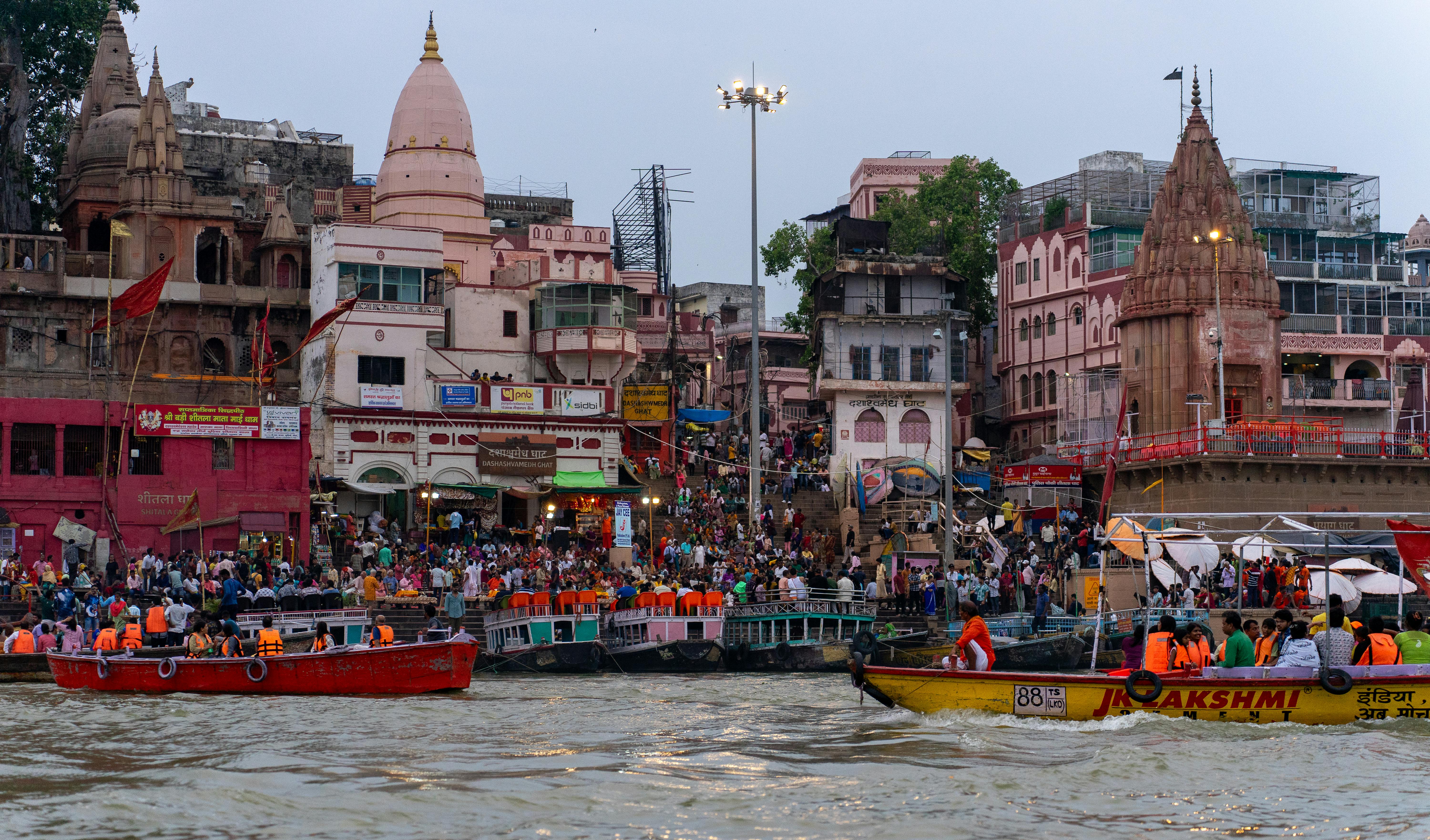 Sunrise boat ride on the sacred Ganges